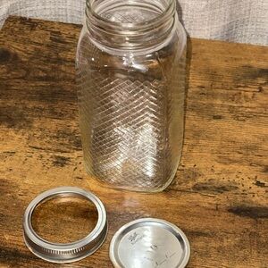 Clear Glass Mason Jar with Lid